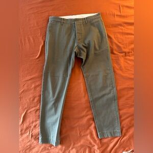 Todd Snyder Japanese Relaxed fit Selvedge Chino in Olive Green